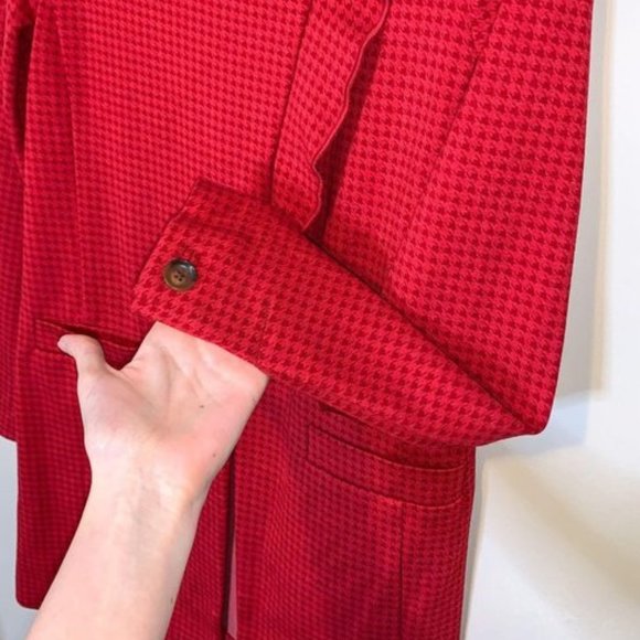 CAbi Red Houndstooth Celebration Jacket Coat - Picture 12 of 16